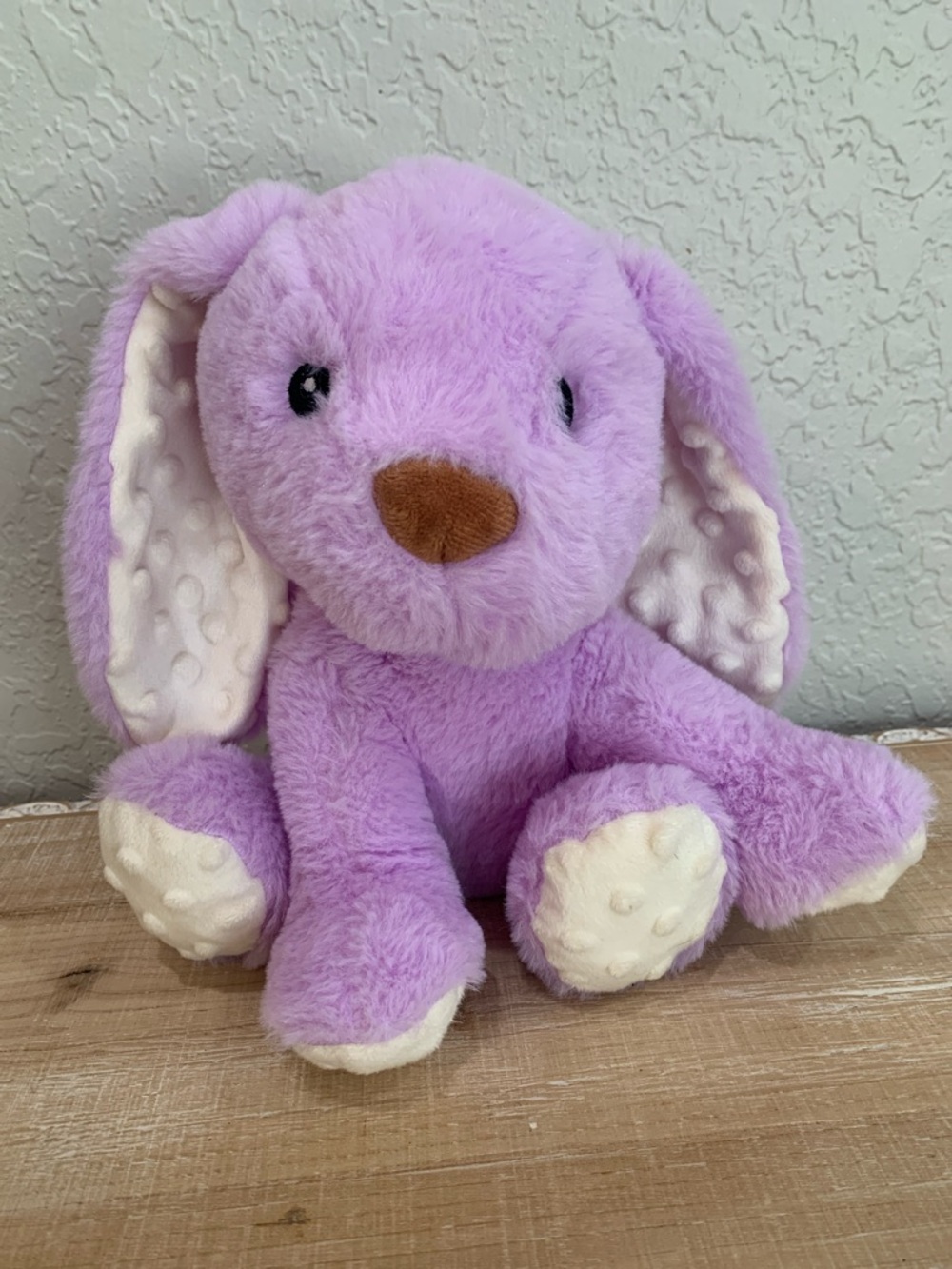 Spark Create Imagine Purple Easter Bunny Plush 10” Baby Rattle Crinkle Toy